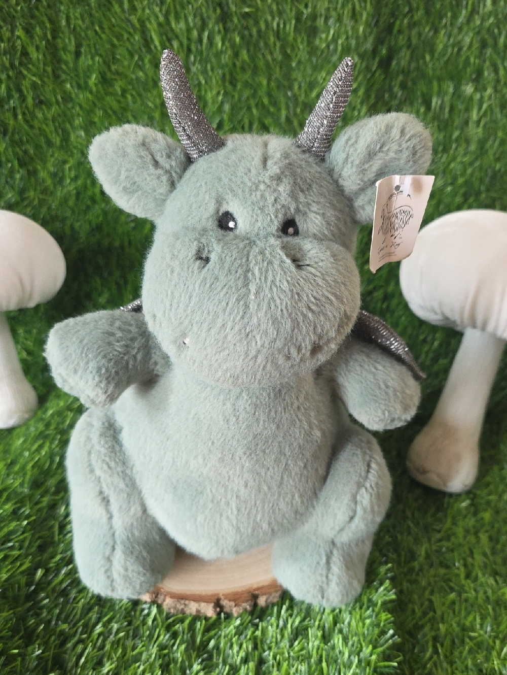 Dax The Dragon SAGE Green And Sparkles w Toystore Tag